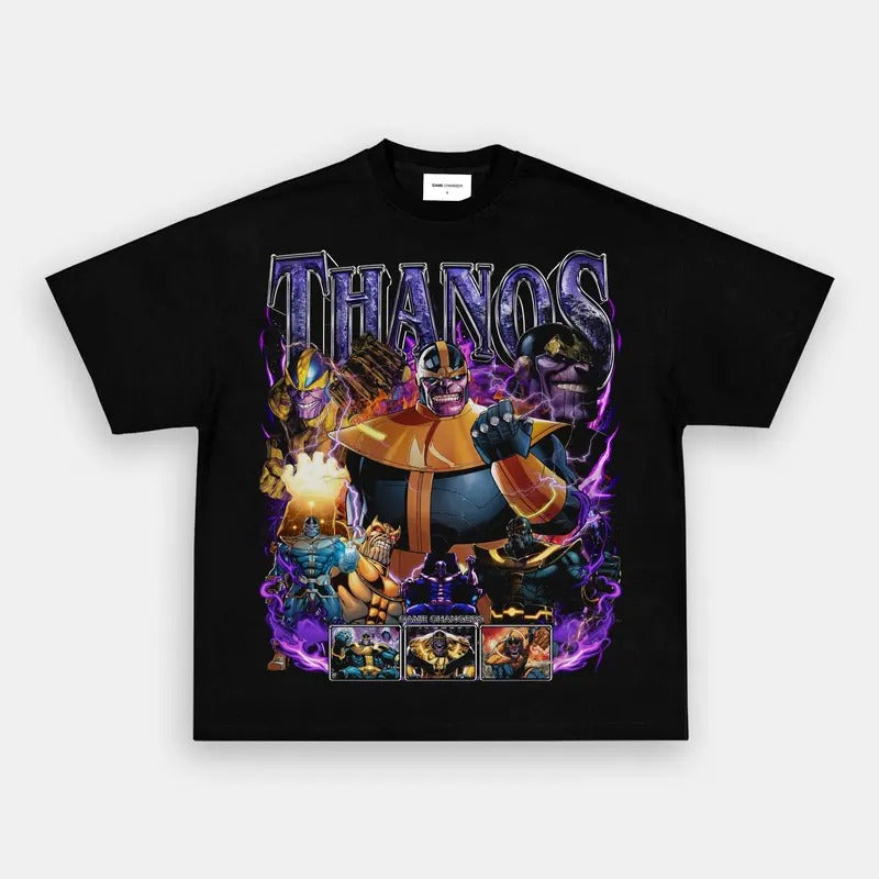THANOS Trending Movie Vintage 90s Movie Fans Him Her Urbanwear Shirt Casual Fabric T-Shirts