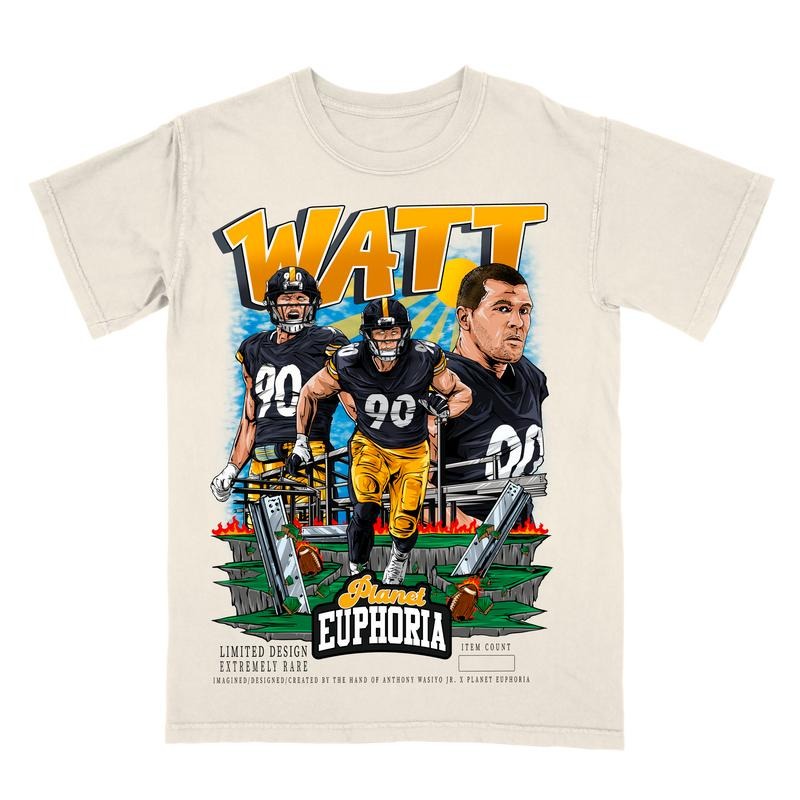 TJ Watt V2 Fan Casual Menswear T-Shirts