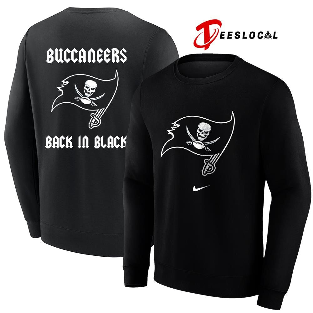 Tampa Bay Buccaneers back in black logo shirt