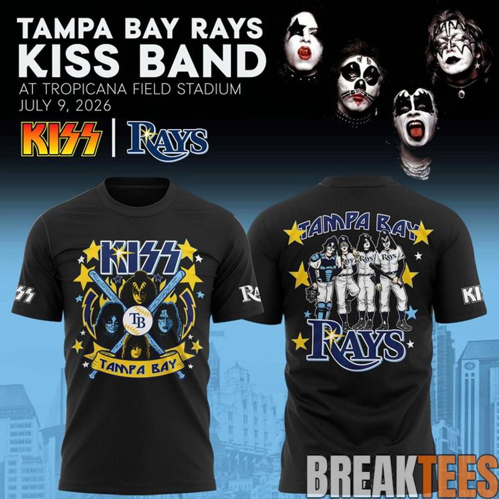 Tampa Bay Rays x Kiss Night 2026 T-Shirt