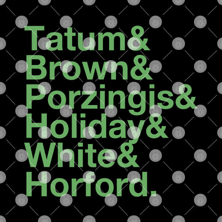 Tatum Brown Porzingis Holiday White Horford Boston Celtics Shirt