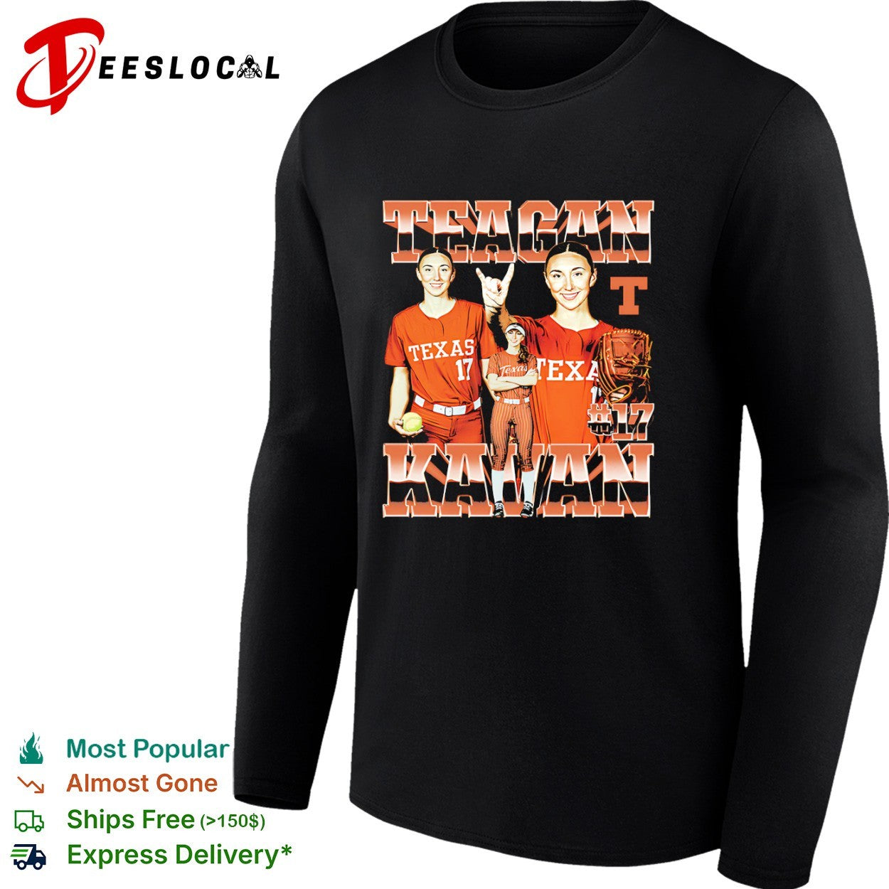 Teagan Kavan Texas Longhorns Softball NCAA 17 shirt