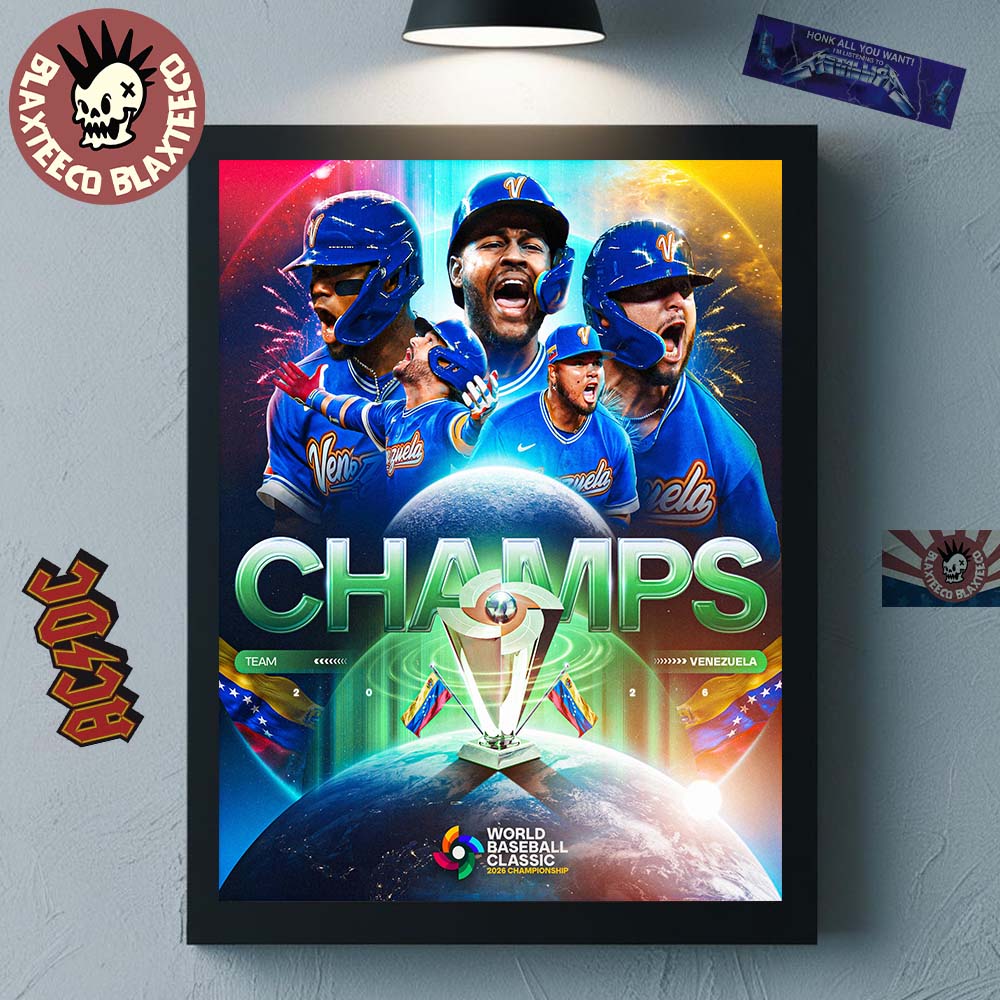 Team Venezuela Baseball 2026 First World Baseball Classic Champions Home Decor Poster Canvas