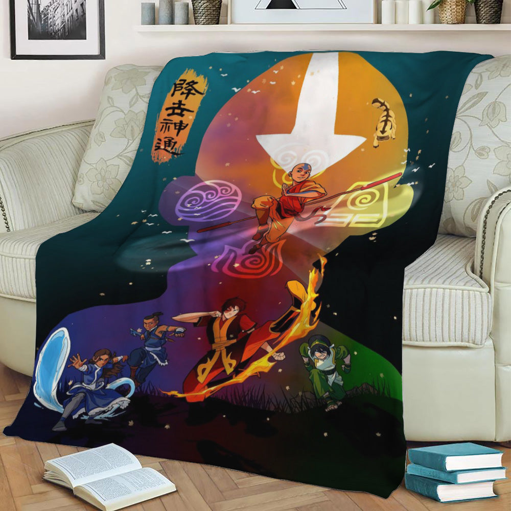 Team Avatar Silhouette Fleece Throw Blanket