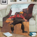 Team Fortress 2 Engineer Fleece Throw Blanket