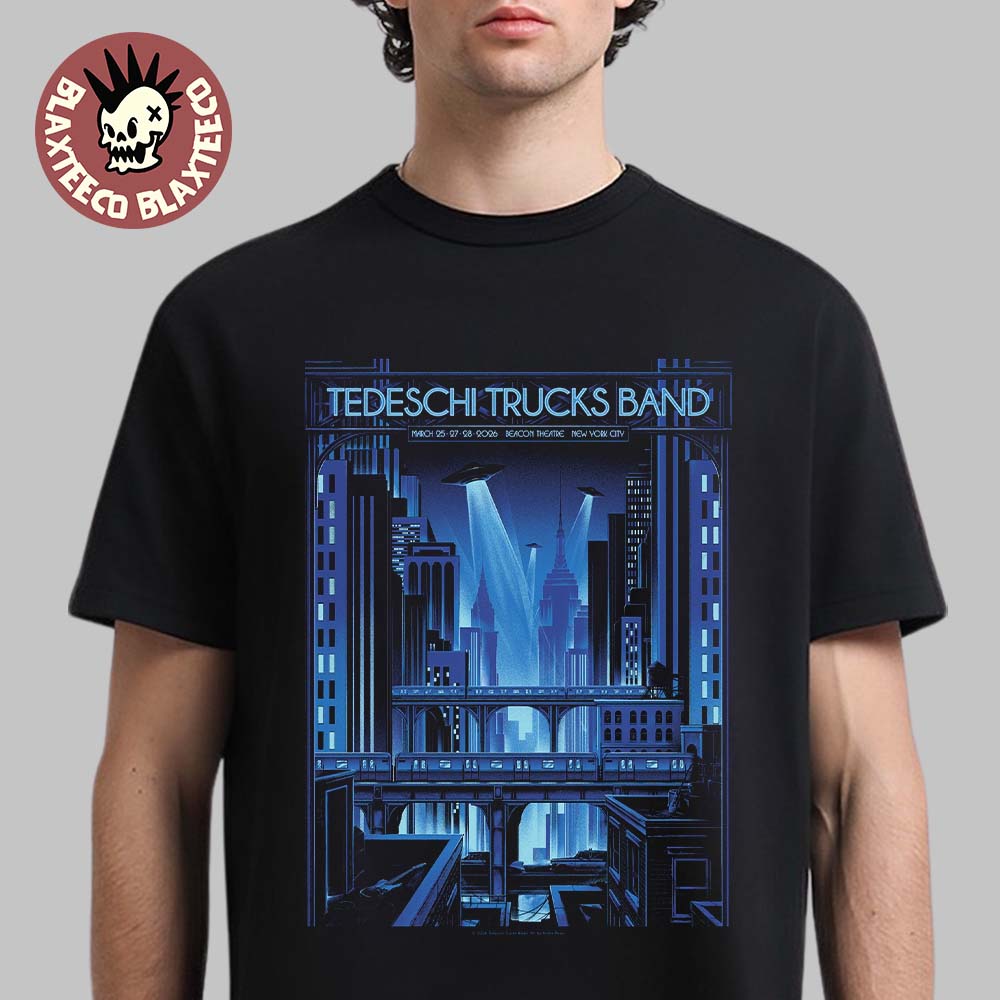 Tedeschi Trucks Band New York 2026 Week 3 Poster At Beacon Theatre On March 25 27 And 28 2026 T-Shirt