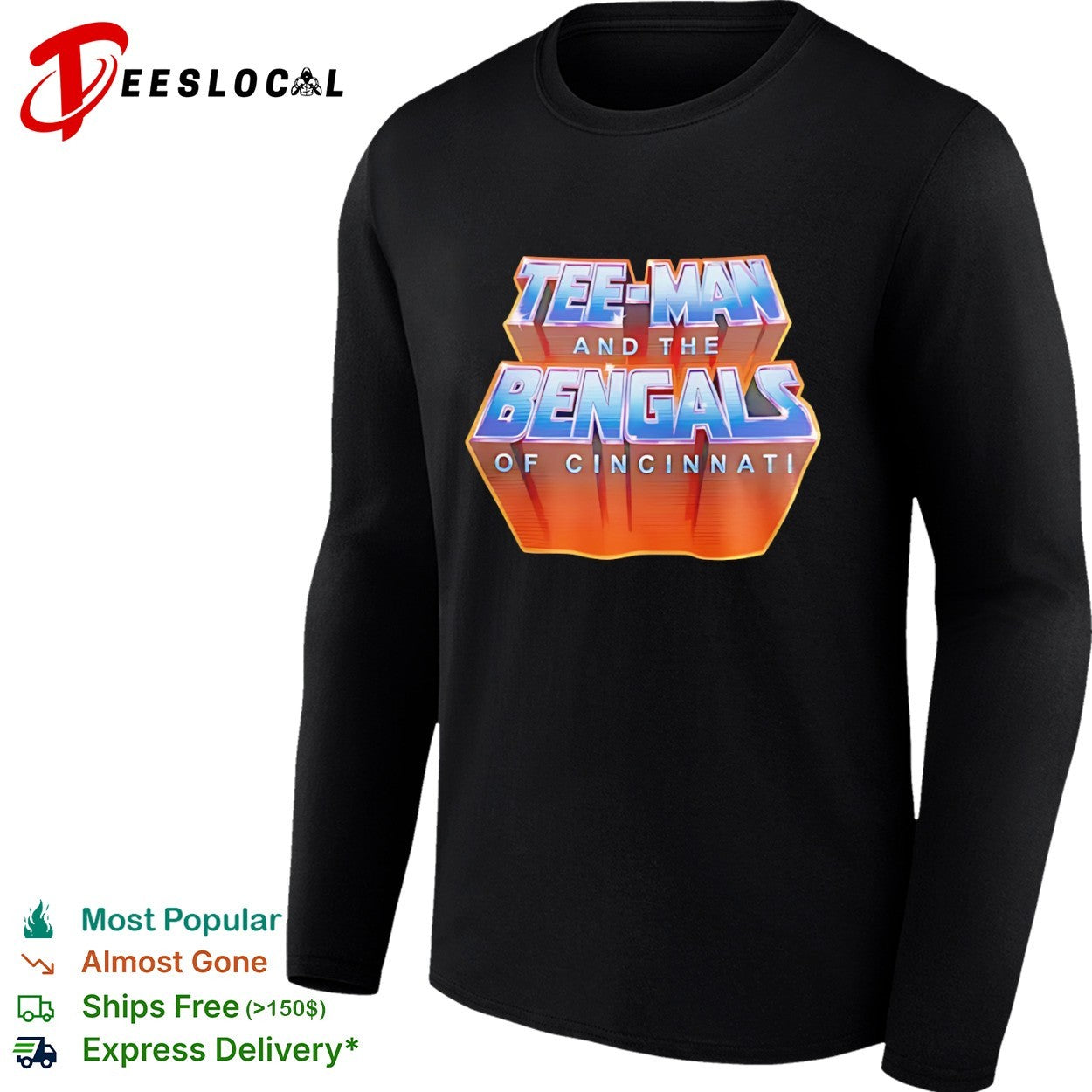 Tee Higgins Cincinnati Bengals He-Man and the Masters of the Universe parody shirt