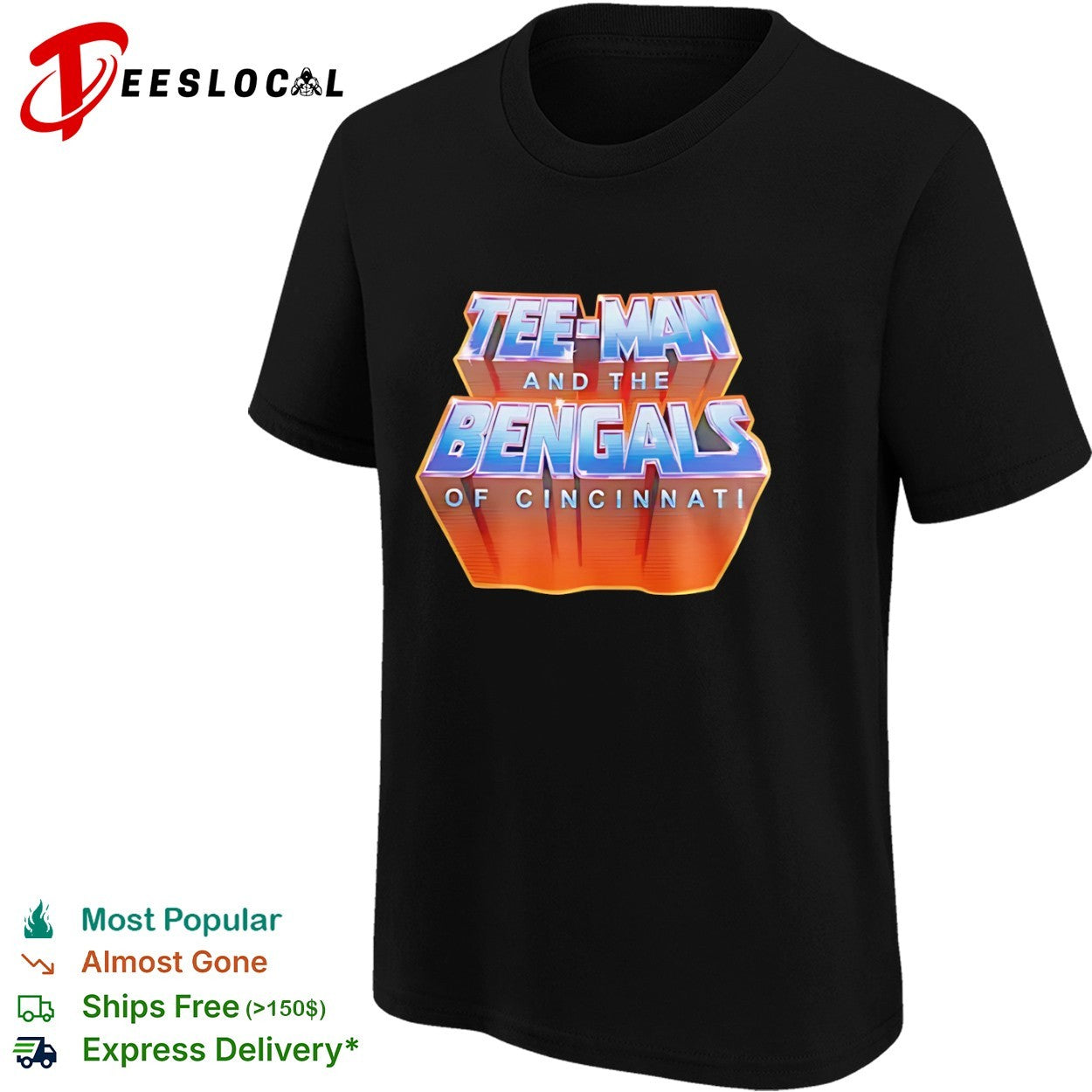Tee Higgins Cincinnati Bengals He-Man and the Masters of the Universe parody shirt
