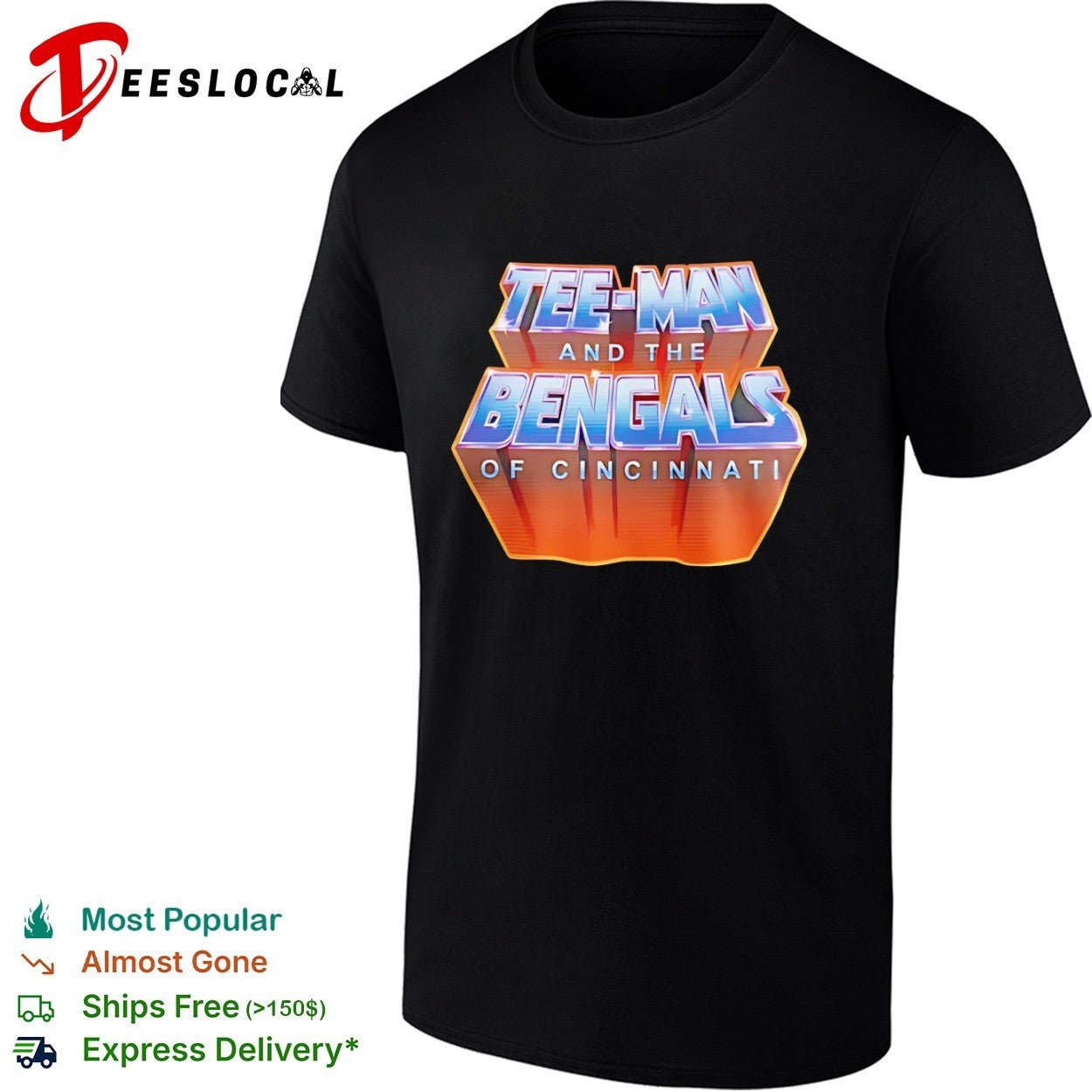Tee Higgins Cincinnati Bengals He-Man and the Masters of the Universe parody shirt