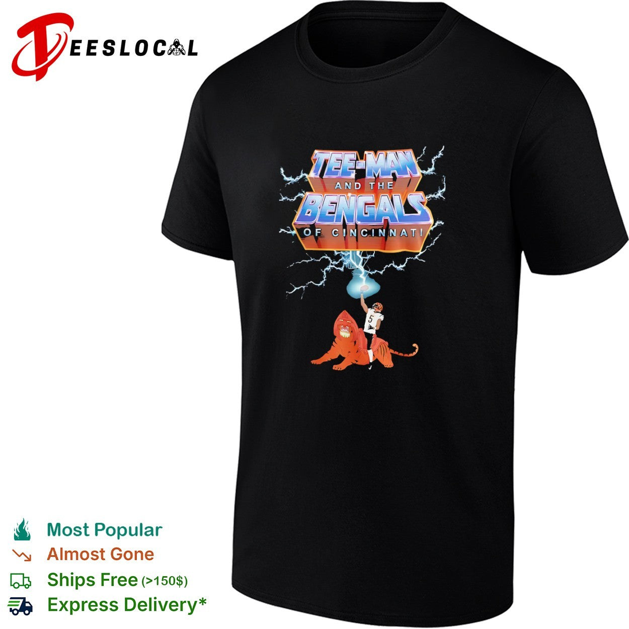 Tee Higgins Cincinnati Bengals NFL Masters of the Universe Tee-Man and the Bengals shirt