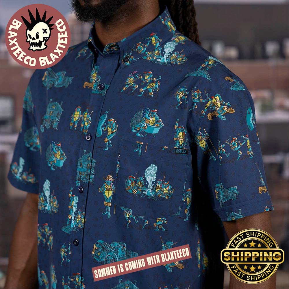 Teenage Mutant Ninja Turtles RSVLTS It’s Time to Go Back Hawaiian Shirt