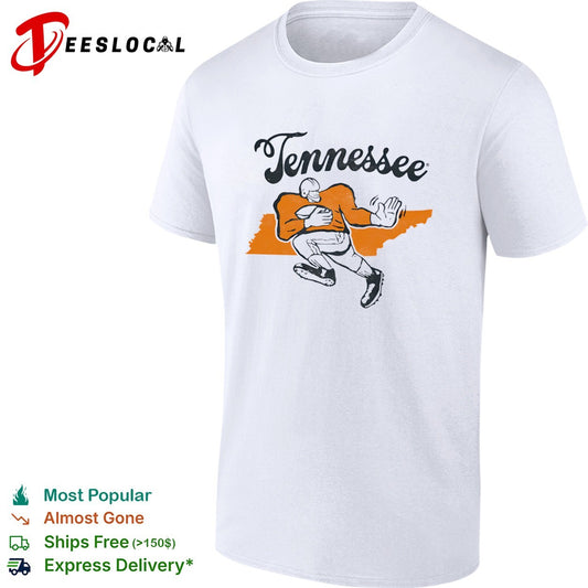 Tennessee Football Map Logo state outline shirt