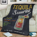 Tequila Sunrise Cocktail Fleece Throw Blanket