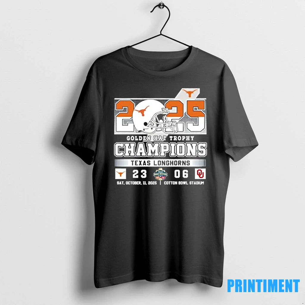 Texas Longhorns 2025 Golden Hat Trophy Champions Score Tshirts Sweater