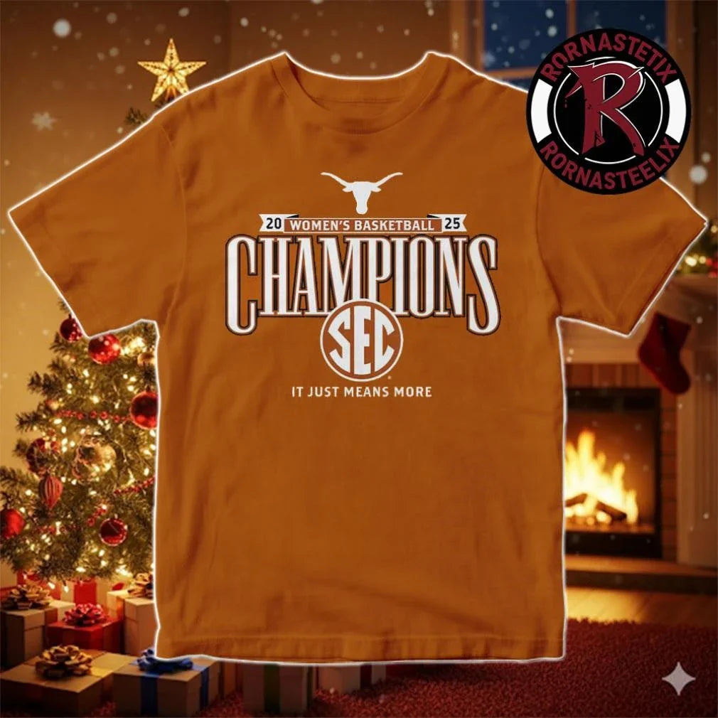 Texas Longhorns 2025 SEC Women’s Basketball Regular Season Champions Locker Room Shirt