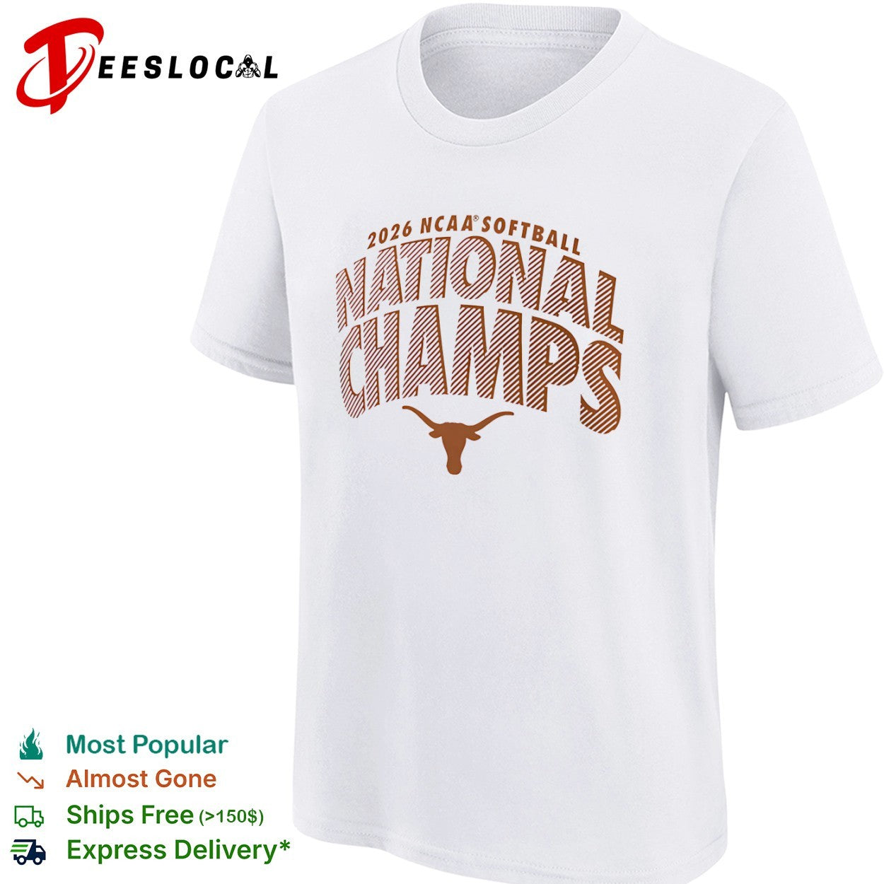 Texas Longhorns 2026 NCAA Softball National Champs Longhorn Logo shirt