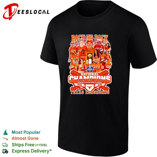Texas Longhorns Back to Back National Champions Womens College World Series shirt