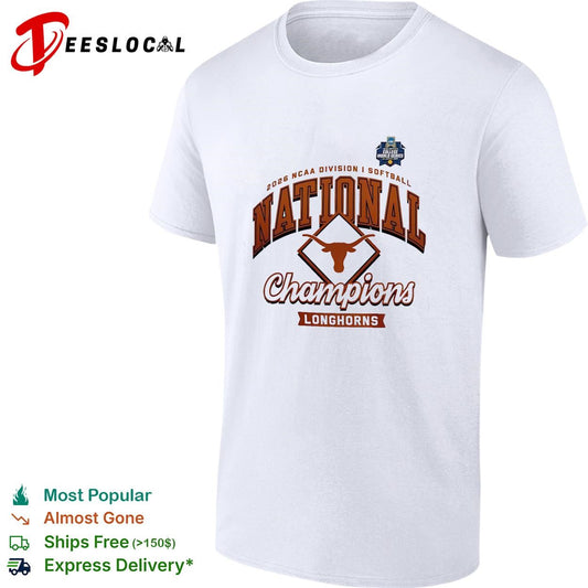 Texas Longhorns NCAA DI national softball champions badge shirt