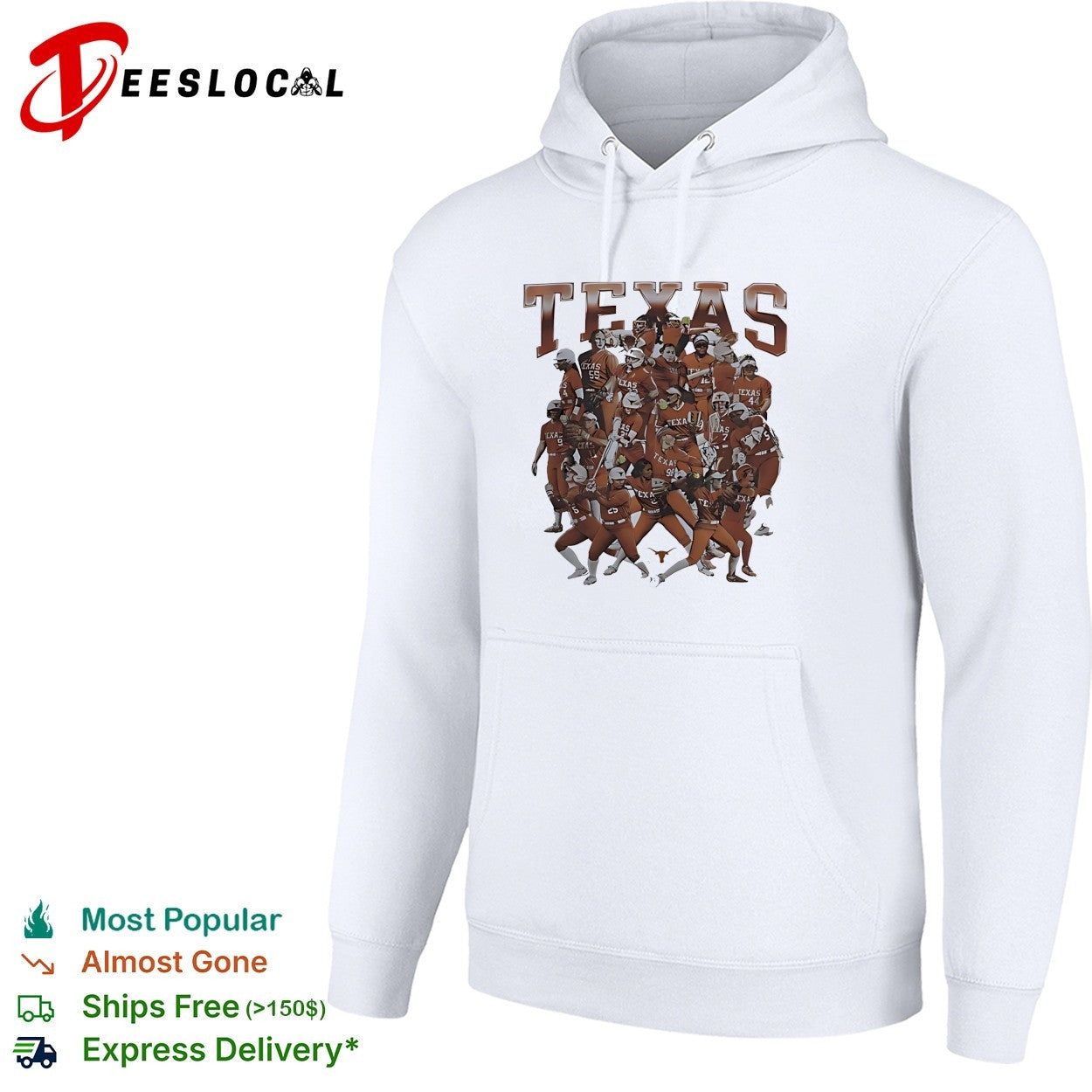 Texas Longhorns Softball Team NCAA Players Texas Collage Logo Official Team shirt