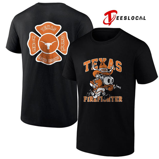 Texas Longhorns x Firefighter Appreciation day mascot shirt