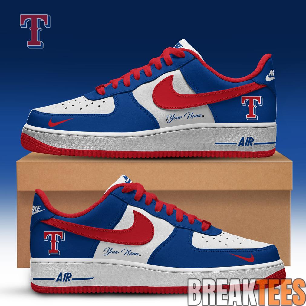 Texas Rangers Special Edition Air Force 1 Low Custom For Fans