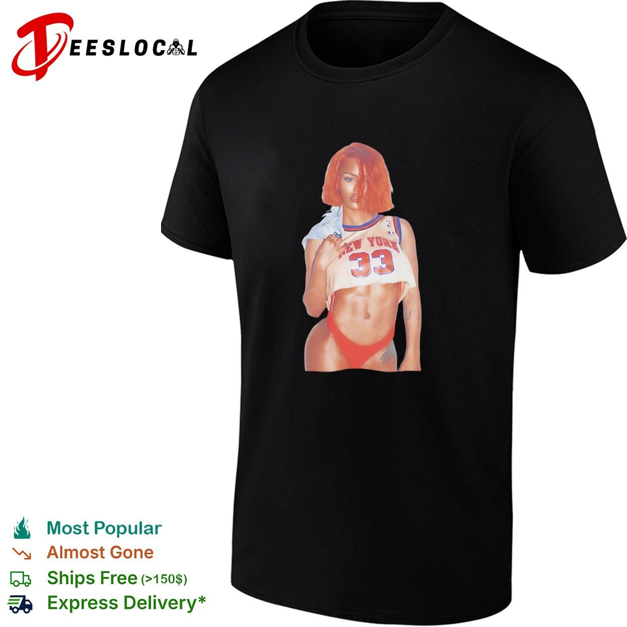 Teyana Taylor New York Knicks 33 crop top shirt