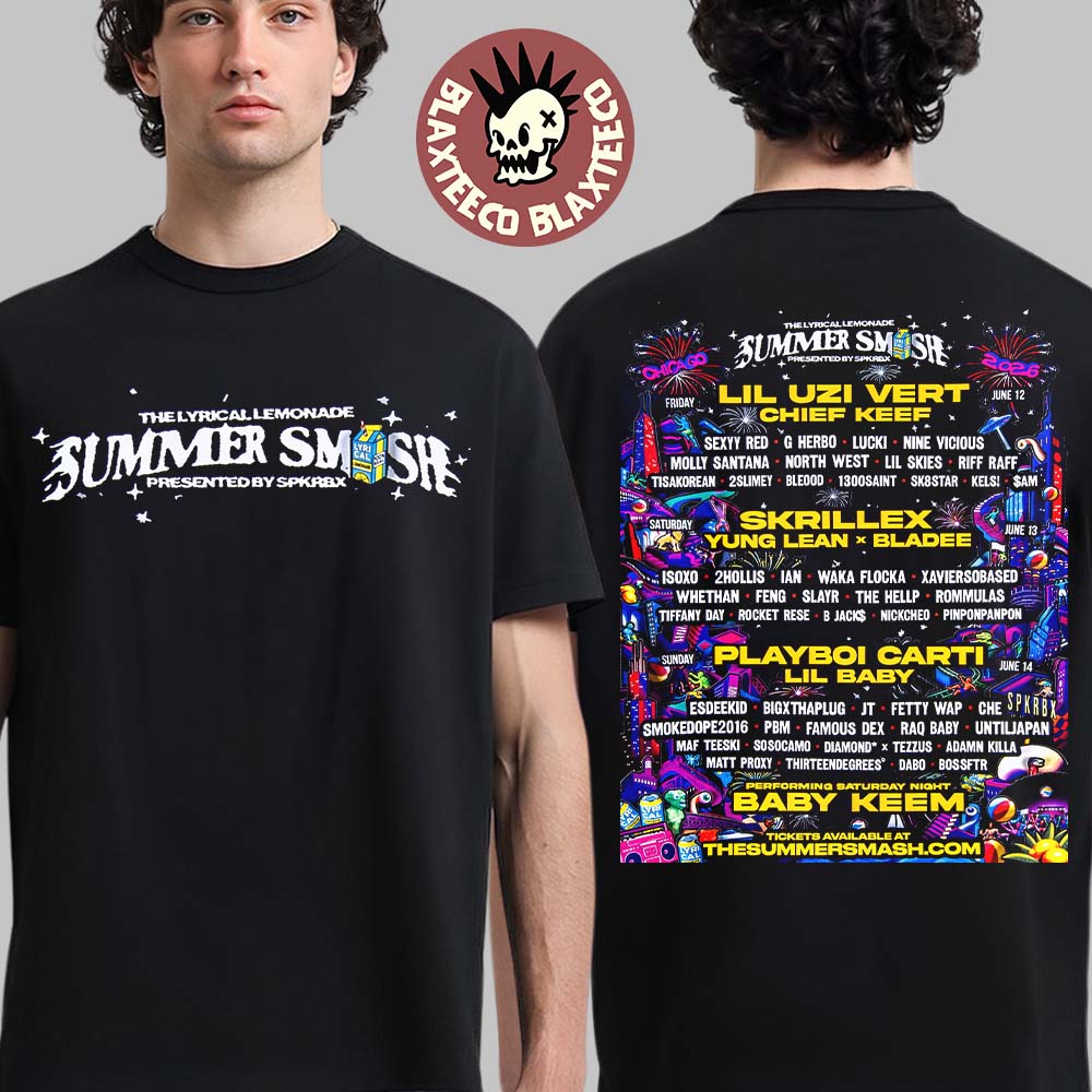 The 2026 Lyrical Lemonade Summer Smash Chicago Full Lineup At SeatGeek Stadium From June 12 To 14 2026 Two Sided T-Shirt