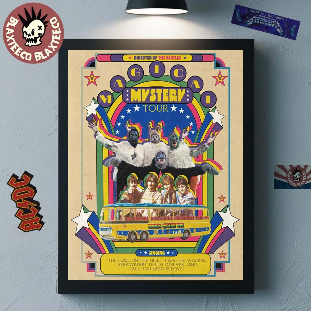 The Beatles Boxing Day Special 1967 Magical Mystery Tour Poster Canvas For Home Decor
