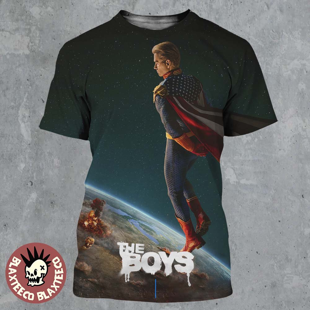 The Boys Season 5 Homelander Watching The World Destroyed Official Poster All Over Print Shirt