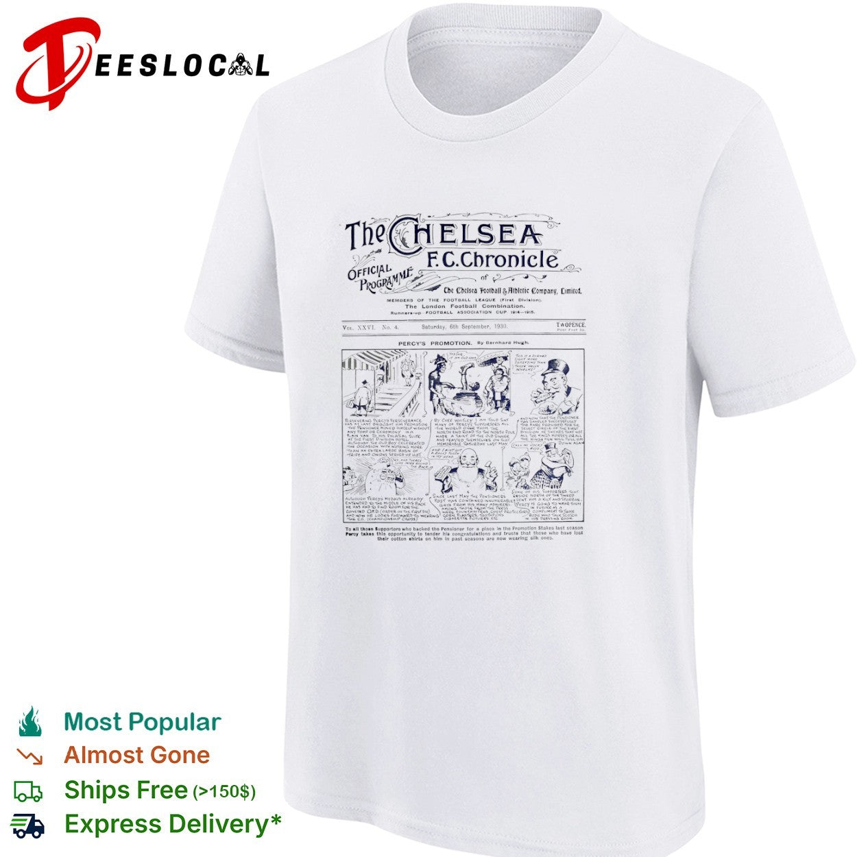 The Chelsea FC Chronicle 1930 Percys Promotion Football shirt