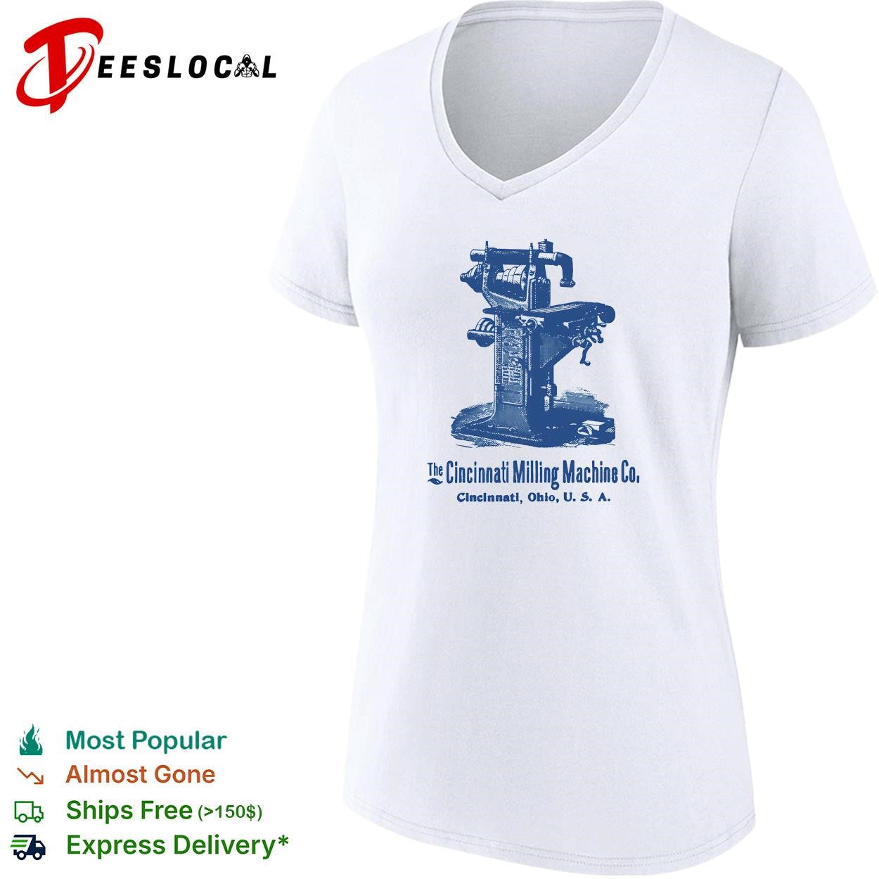 The Cincinnati Milling Machine Co Ohio vintage industrial poster shirt