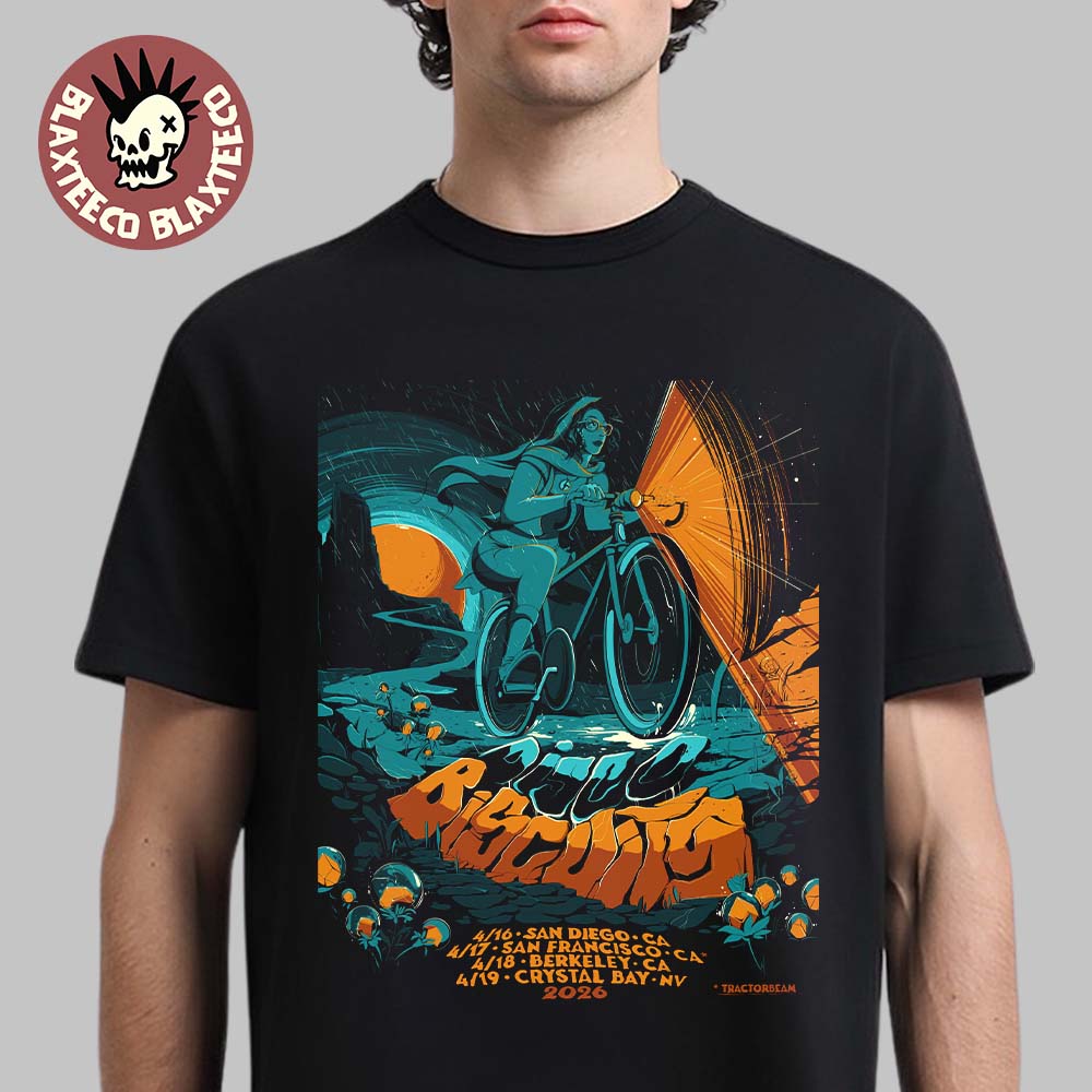 The Disco Biscuits Bicycle Day West Coast 2026 Tour California And Nevada Dates From April 16 To 19 2026 T-Shirt