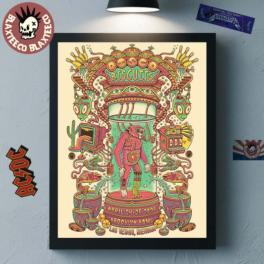 The Disco Biscuits Las Vegas Nevada 2025 Event Poster At Brooklyn Bowl On April 24 25 2026 Home Decor Poster Canvas