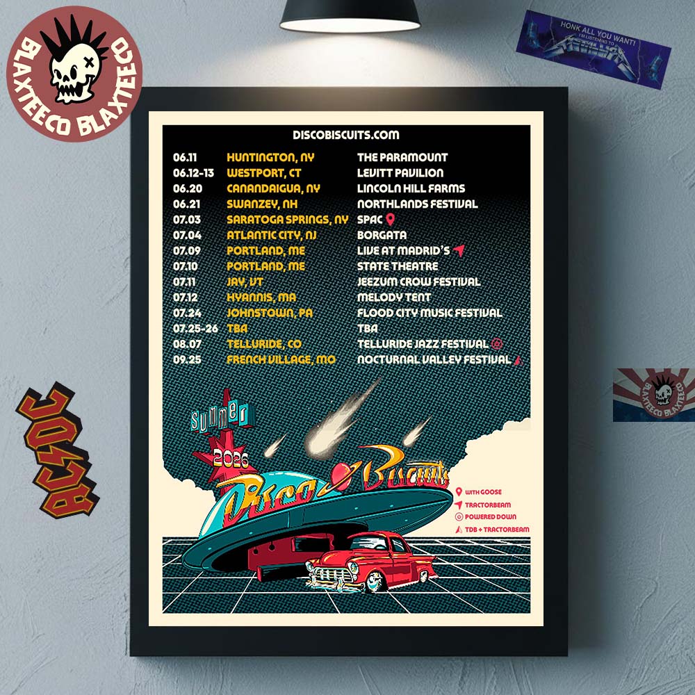 The Disco Biscuits Summer Tour 2026 North America Schedule Dates Home Decor Poster Canvas