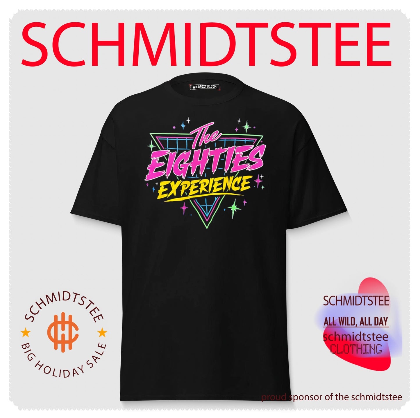 The Eighties Experience neon color shirt