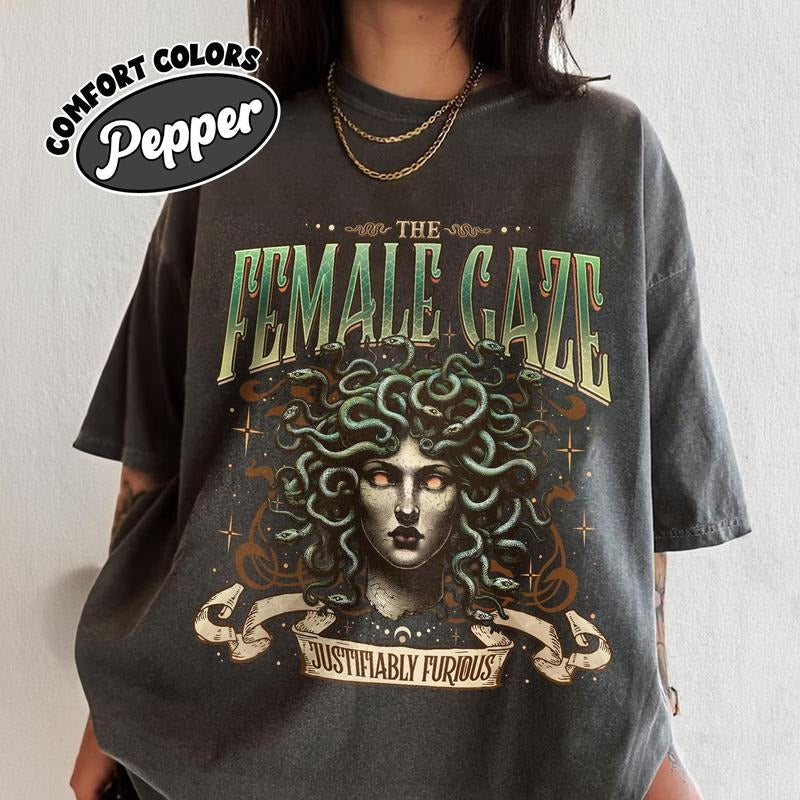 Female Gaze Shirt Petrify Patriachy Shirt Anti Patriarchyy Medusa Shirt Femi.Nist Activism Rights T-Shirts