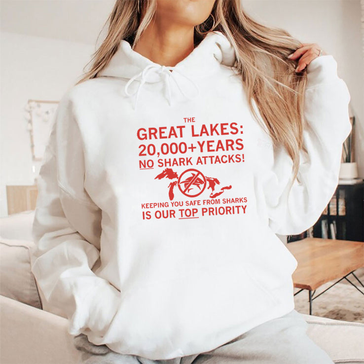 The Great Lakes 20000 Years No Shark Attacks T Shirt