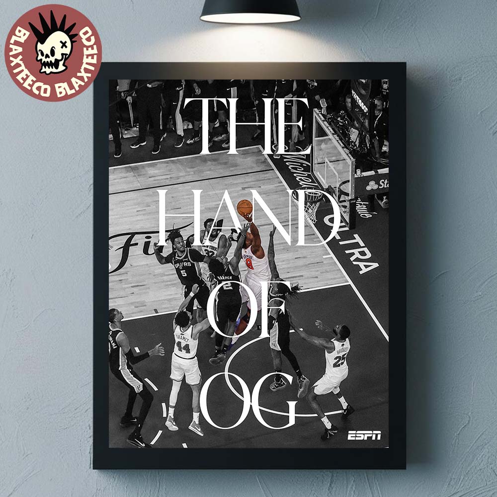 The Hand Of OG OG Anunoby New York Knicks NBA Finals 2026 Vs Spurs Poster Canvas