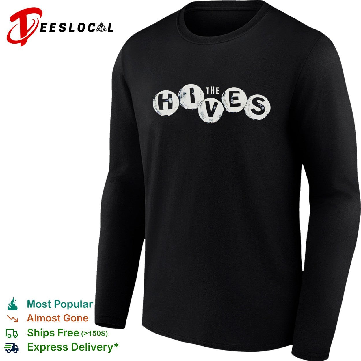 The Hives band logo circular stamp typography shirt