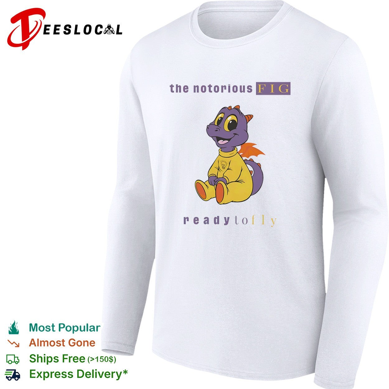The Notorious FIG ready to fly Figment of the Imagination Disney Epcot shirt