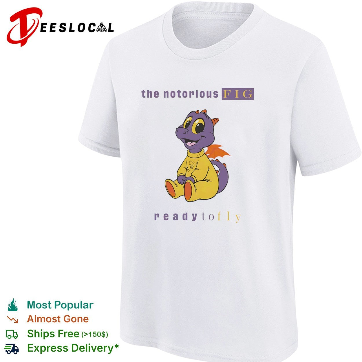The Notorious FIG ready to fly Figment of the Imagination Disney Epcot shirt