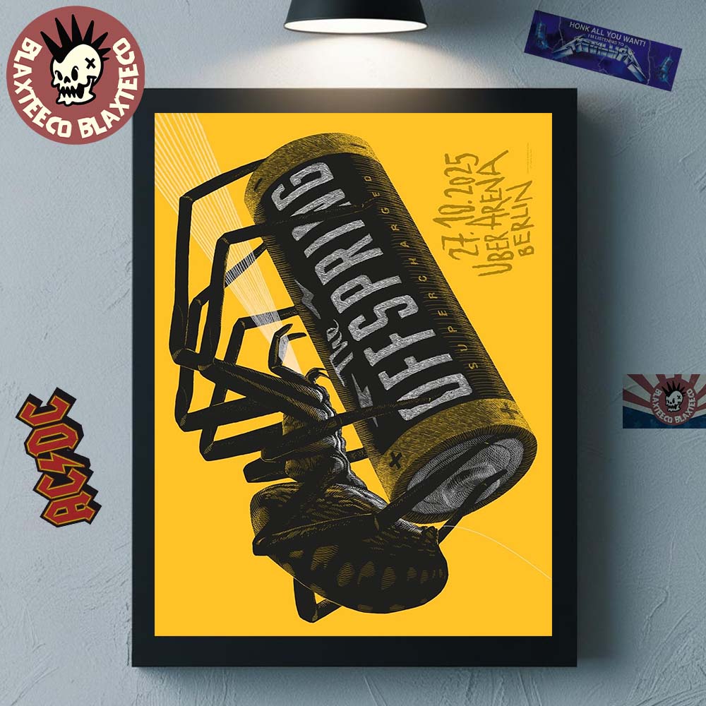 The Offspring Berlin Germany 2025 Tonight Poster At Uber Arena On October 27 2025 Home Decor Poster Canvas