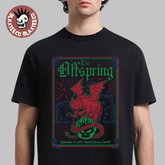 The Offspring Cardiff Wales 2025 Event Poster At Utilita Arena On November 10 2025 Signature Red Dragon Art T-Shirt