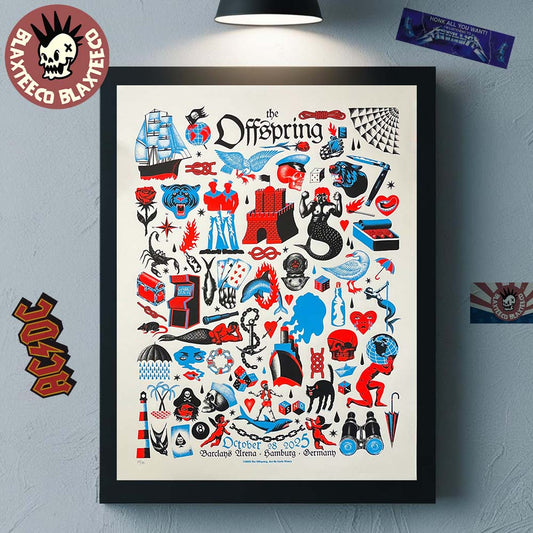The Offspring Hamburg Germany 2025 Event Poster At Barclays Arena On October 28 2025 Home Decor Poster Canvas