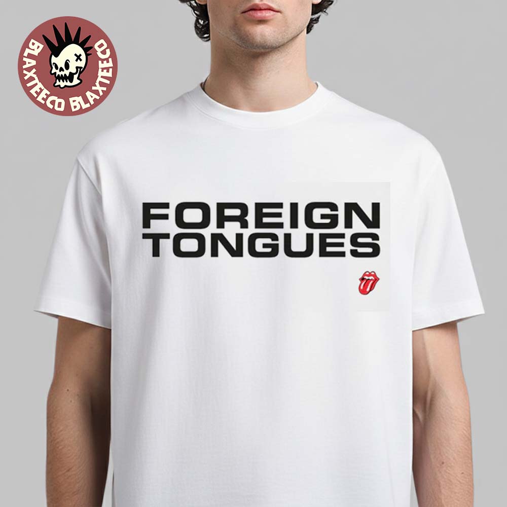 The Rolling Stones Foreign Tongues Classic Logo Exclusive White T-Shirt