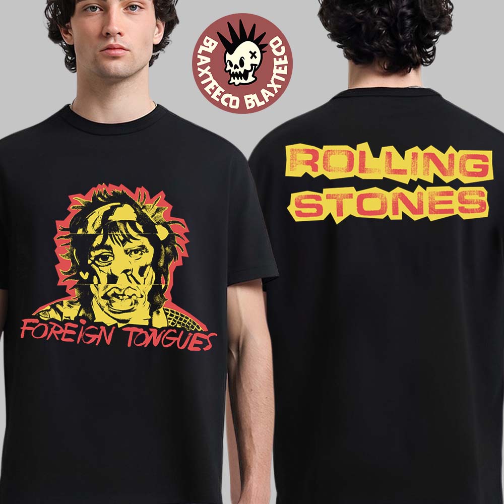 The Rolling Stones Foreign Tongues New Album Artwork Two Sided Black T-Shirt