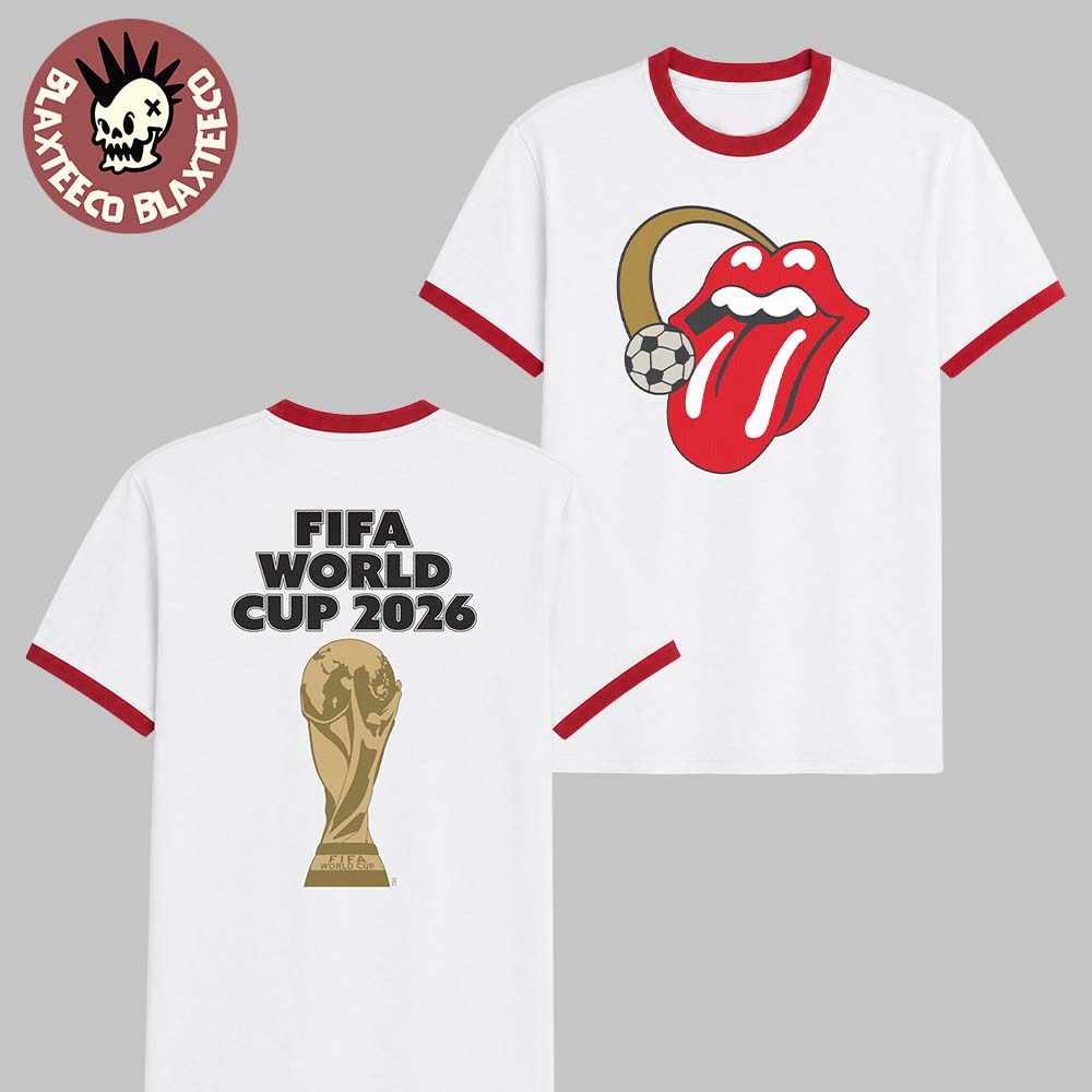 The Rolling Stones x FIFA World Cup 2026 Halo Lick Trophy Ringer T-Shirt