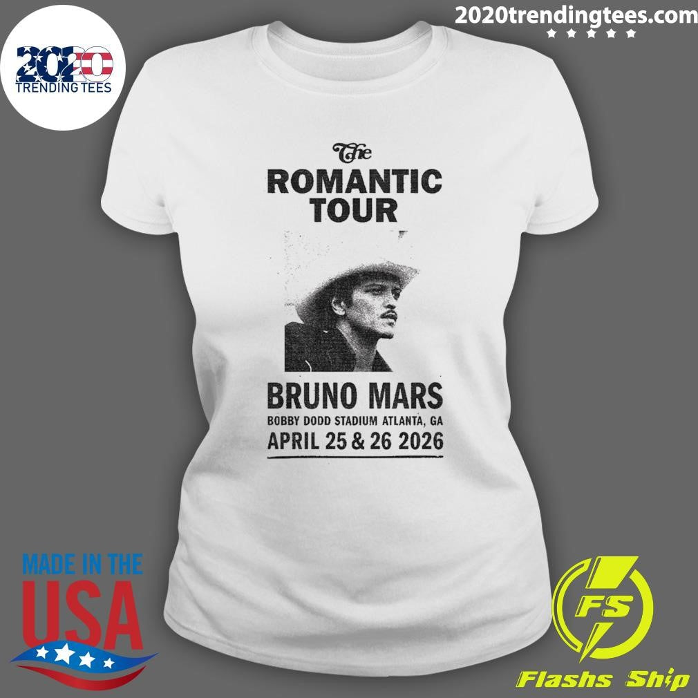 The Romantic Tour Bruno Mars Rogers Stadium From May 23 To 30 2026 Shirt