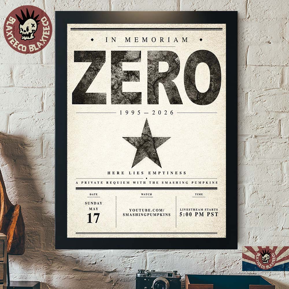 The Smashing Pumpkins In Memoriam Zero 1995 2026 On May 17 2026 Home Decor Poster Canvas