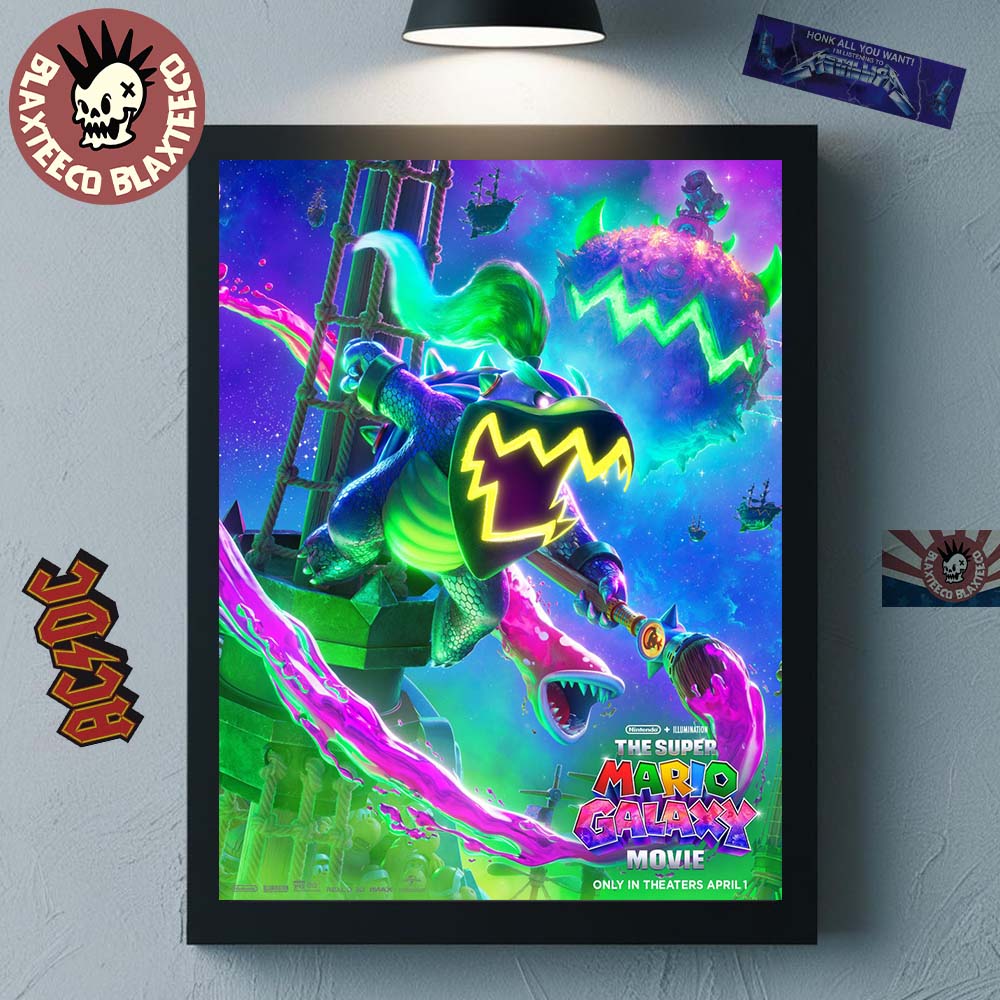 The Super Mario Galaxy Movie Bowser JR Character Poster In Theaters On April 1 2026 Home Decor Poster Canvas
